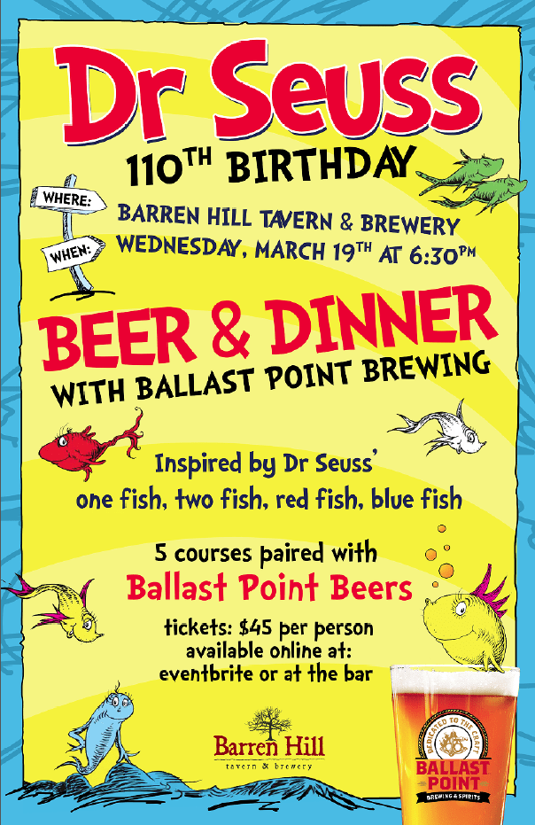 Dr. Seuss Birthday Dinner